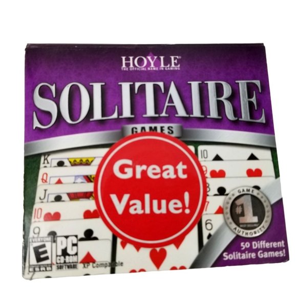 Hoyle Solitaire Card 50 Game Windows PC CD Rom Shuffle Encore NEW - Picture 1 of 7